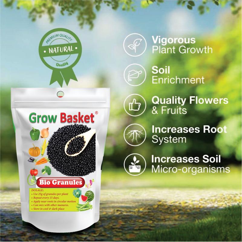 BIO GRANULES Organic Seaweed Granules Fertilizer | Plant Growth Promoter with Humic, Amino, Fulvic
