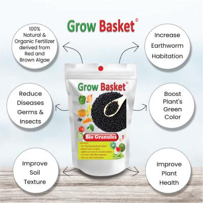 BIO GRANULES Organic Seaweed Granules Fertilizer | Plant Growth Promoter with Humic, Amino, Fulvic