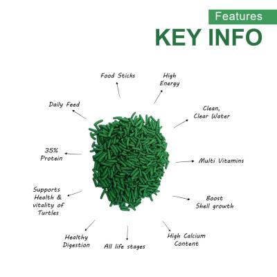 Premium Turtle Food Daily Nutrition Sticks with Spirulina and Stabilized Vitamin C Diet for Healthy Growth