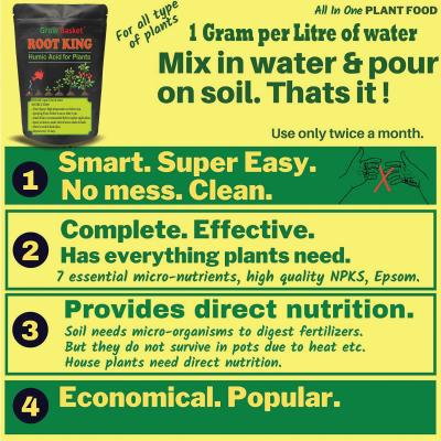 Humic Acid (98%) for Plants | Organic Growth Enhancer & Soil Conditioner