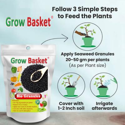 BIO GRANULES Organic Seaweed Granules Fertilizer | Plant Growth Promoter with Humic, Amino, Fulvic