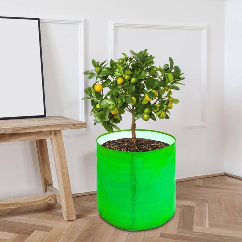 Premium HDPE UV Protected 220 GSM Round Grow Bags 12x12 Inch for Terrace & Vegetable Gardening